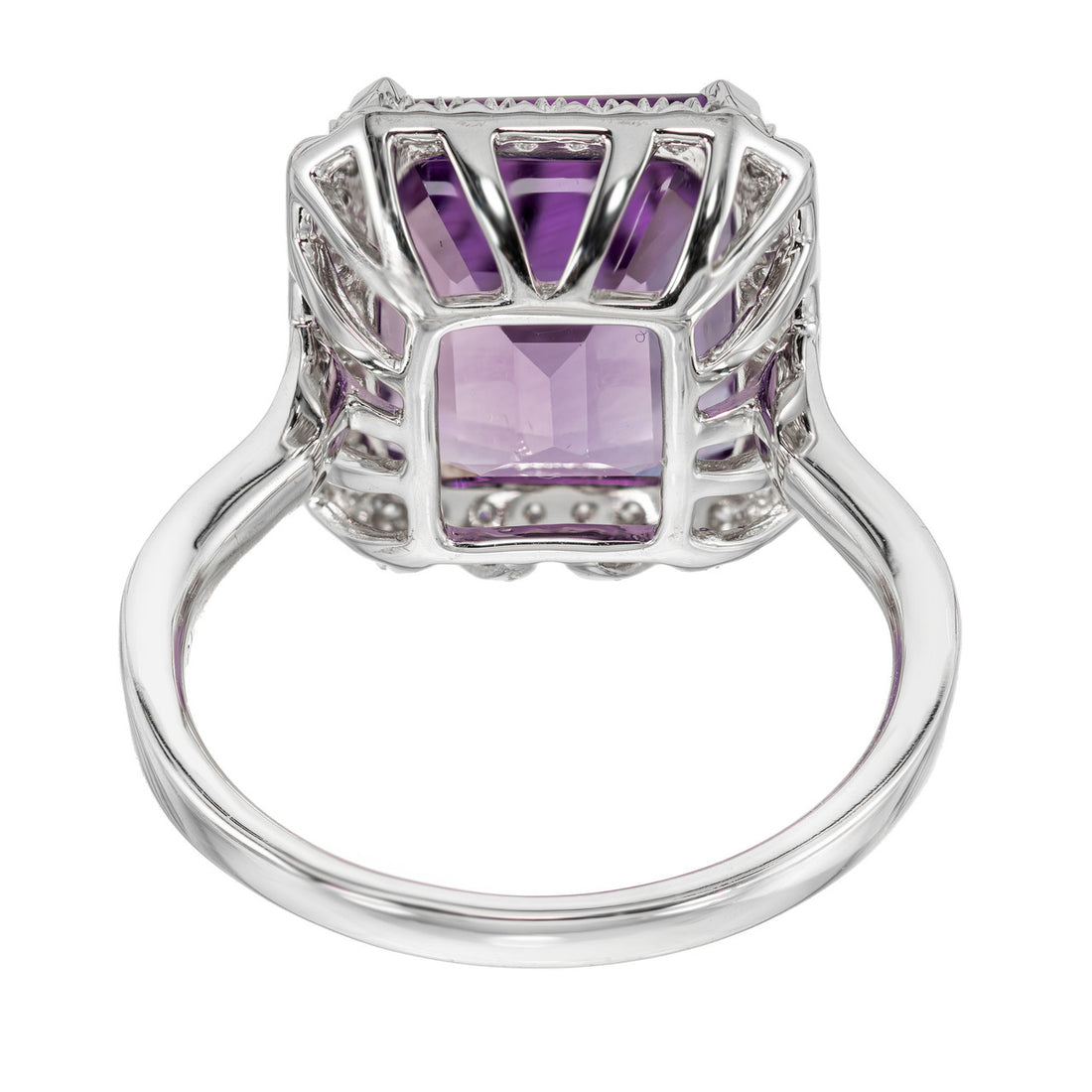 Peter Suchy 5.83 Carat Amethyst Diamond White Gold Ring – image 5