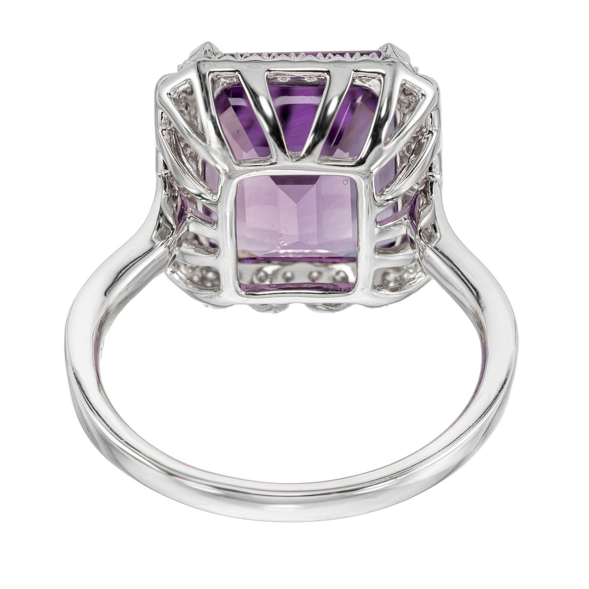 Peter Suchy 5.83 Carat Amethyst Diamond White Gold Ring – image 5
