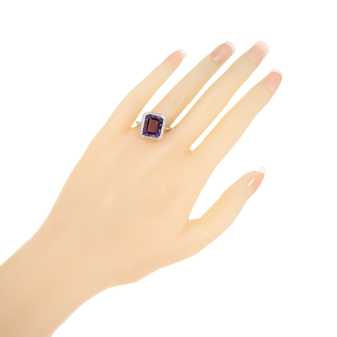 Peter Suchy 5.83 Carat Amethyst Diamond White Gold Ring – image 8