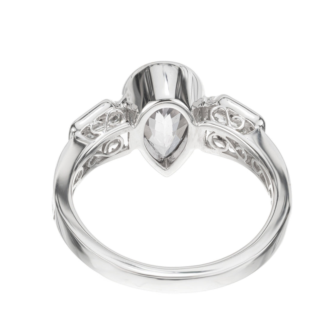 Peter Suchy GIA Certified 2.91 Carat Sapphire Diamond Gold Engagement Ring – image 5