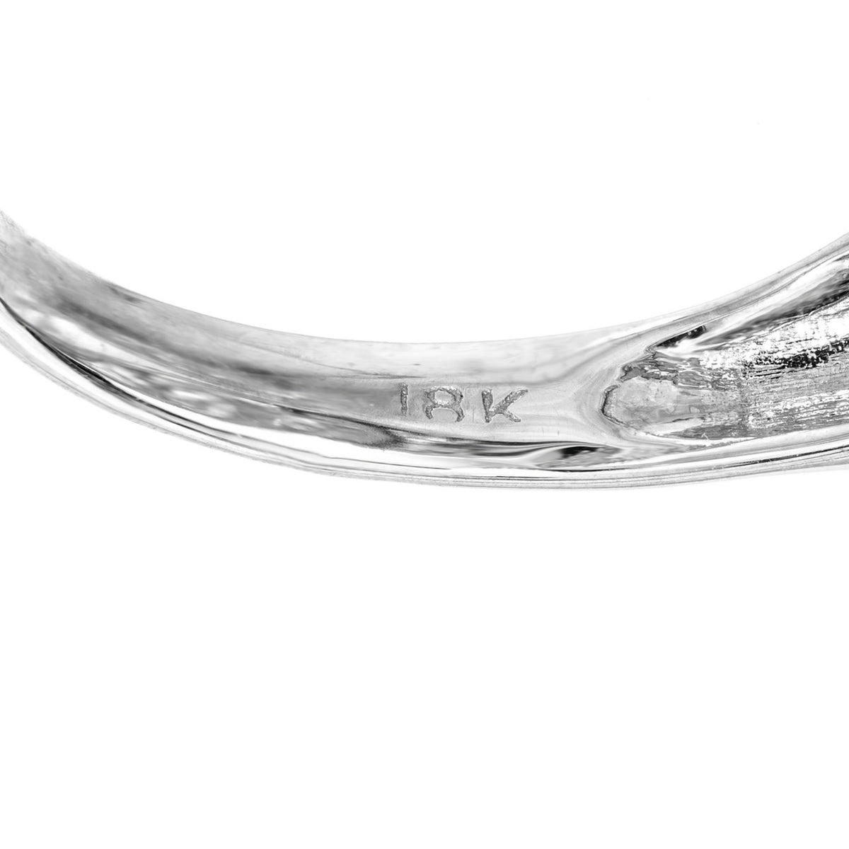 EGL Certified .52 Carat Diamond White Gold Three-Stone Engagement Ring – image 7