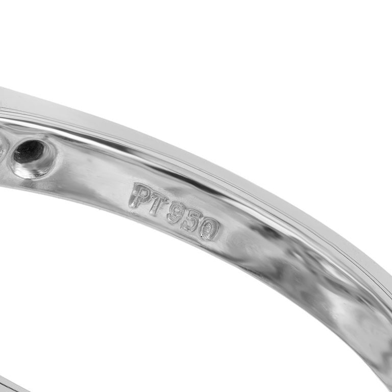 Peter Suchy GIA 3.73 Carat White Oval Sapphire Diamond Platinum Engagement Ring – image 7