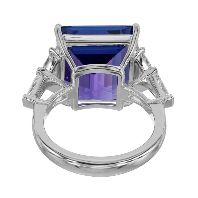 Peter Suchy GIA Certified 13.00 Carat Octagonal Tanzanite Diamond Platinum Ring – image 6