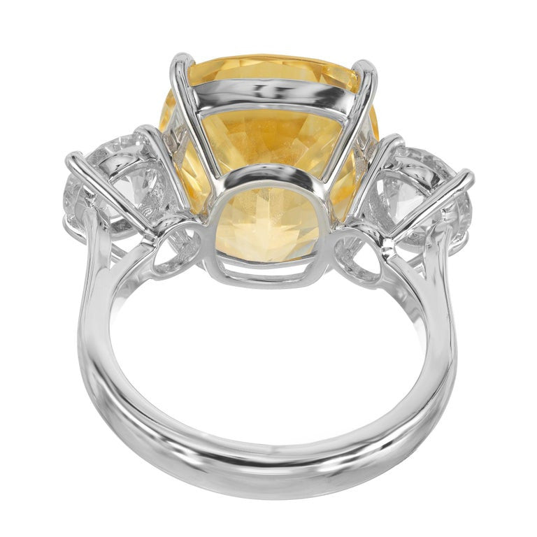 Peter Suchy GIA Certified 13.70 Carat Sapphire Diamond Platinum Engagement Ring – image 8