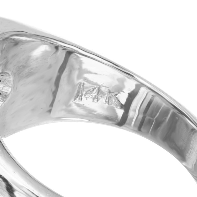 GIA Certified 6.00 Carat Oval Cabochon Star Sapphire Diamond White Gold Ring – image 7