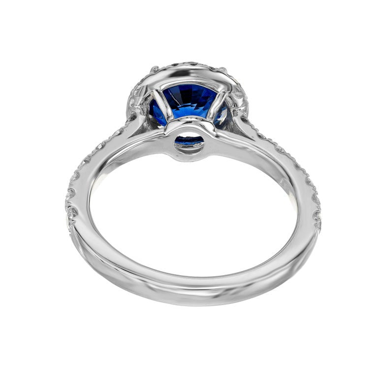 Peter Suchy GIA Certified 2.56 Carat Sapphire Diamond White Gold Ring – image 6