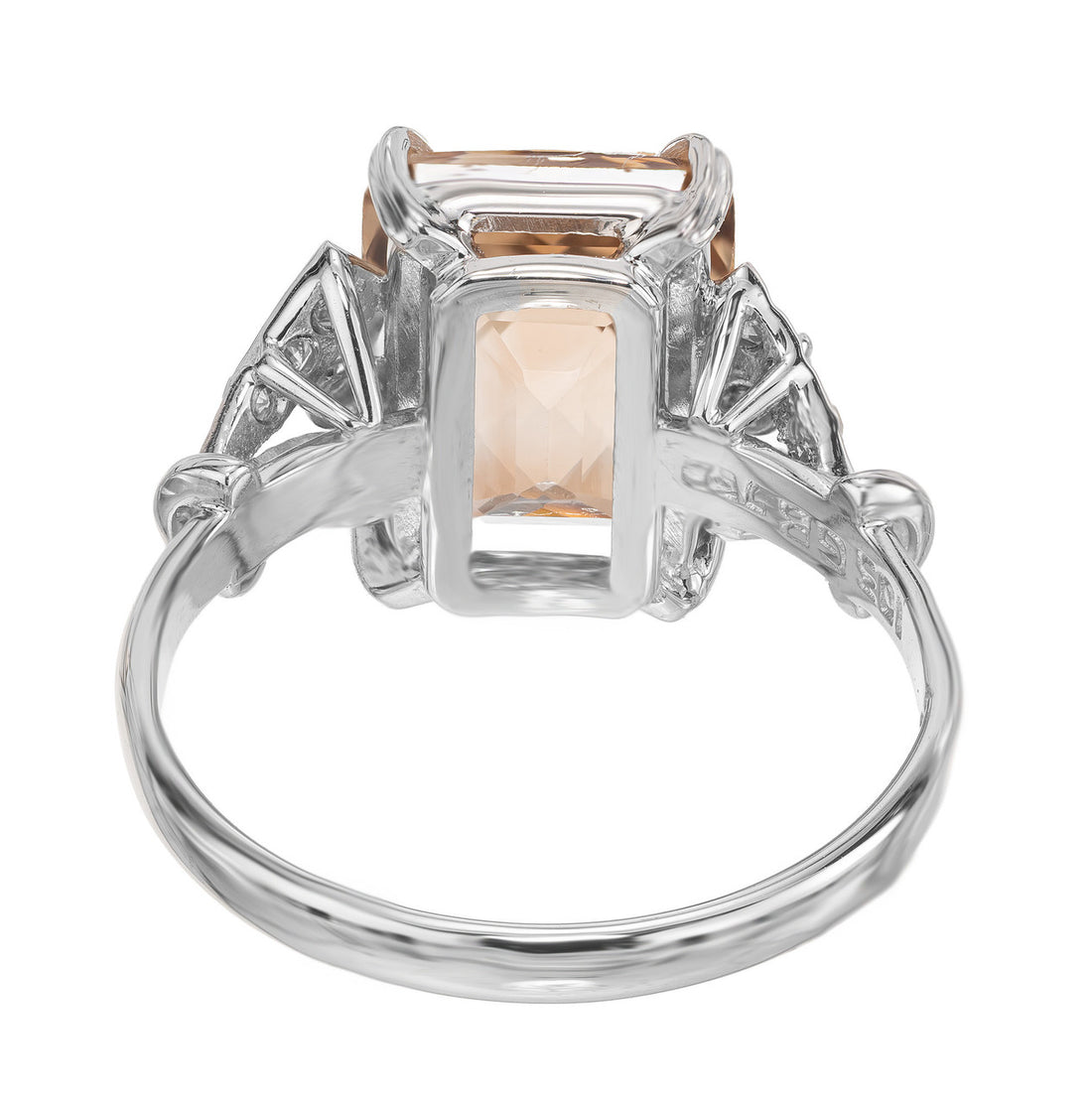 GIA Certified 6.08 Carat Topaz Diamond White Gold Ring – image 5