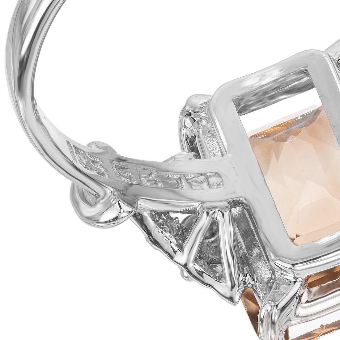 GIA Certified 6.08 Carat Topaz Diamond White Gold Ring – image 9