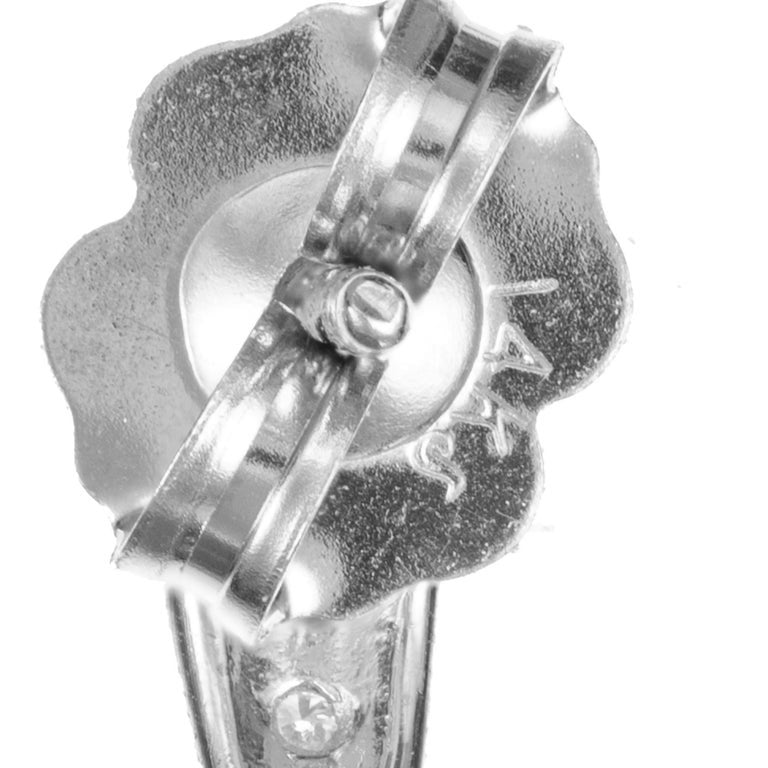 GIA Certified 6.78 Carat Topaz Diamond White Gold Dangle Earrings – image 4