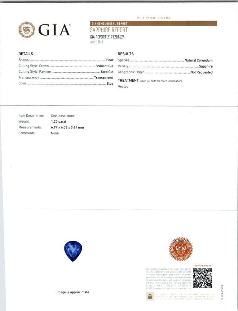 Peter Suchy GIA Certified 2.81 Carat Sapphire Diamond 14k White Gold Dangle Earrings – image 4