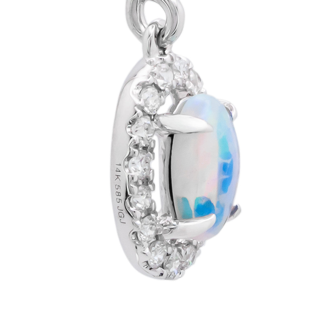 Peter Suchy .61 Carat Opal Diamond White Gold Dangle Earrings – image 3