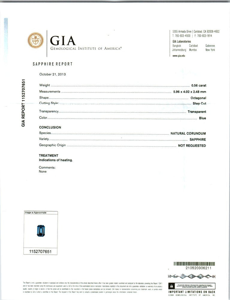 Peter Suchy GIA Certified 1.18 Carat Sapphire Aqua Diamond Gold Dangle Earrings – image 2