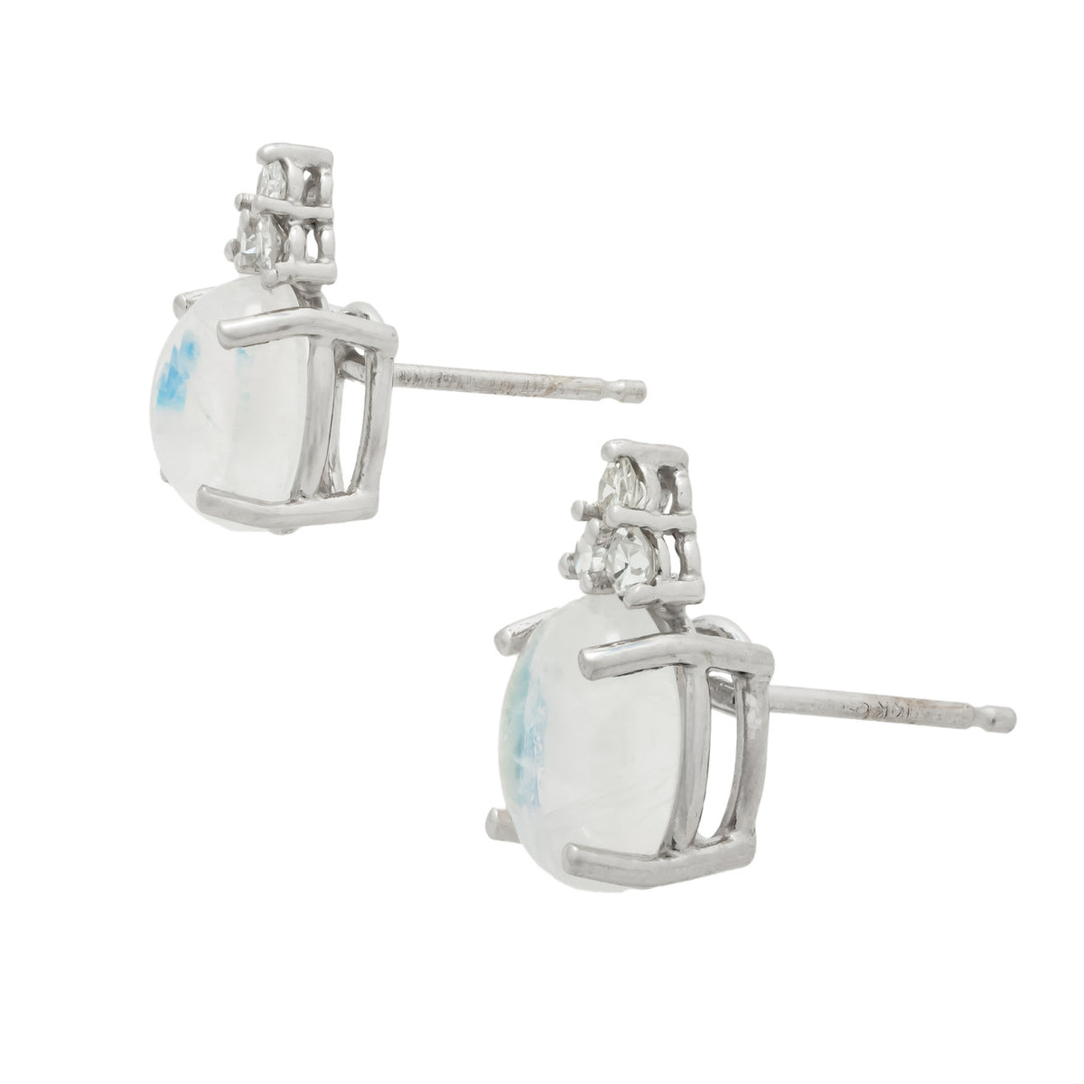 Peter Suchy 2.10 Carat Moonstone Diamond White Gold Earrings – image 2