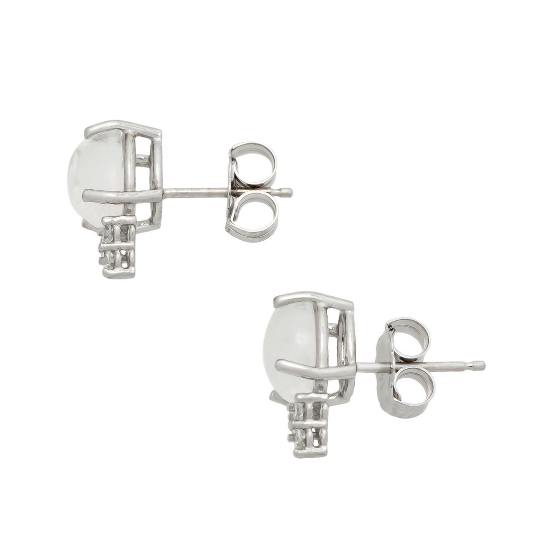 Peter Suchy 2.10 Carat Moonstone Diamond White Gold Earrings – image 4