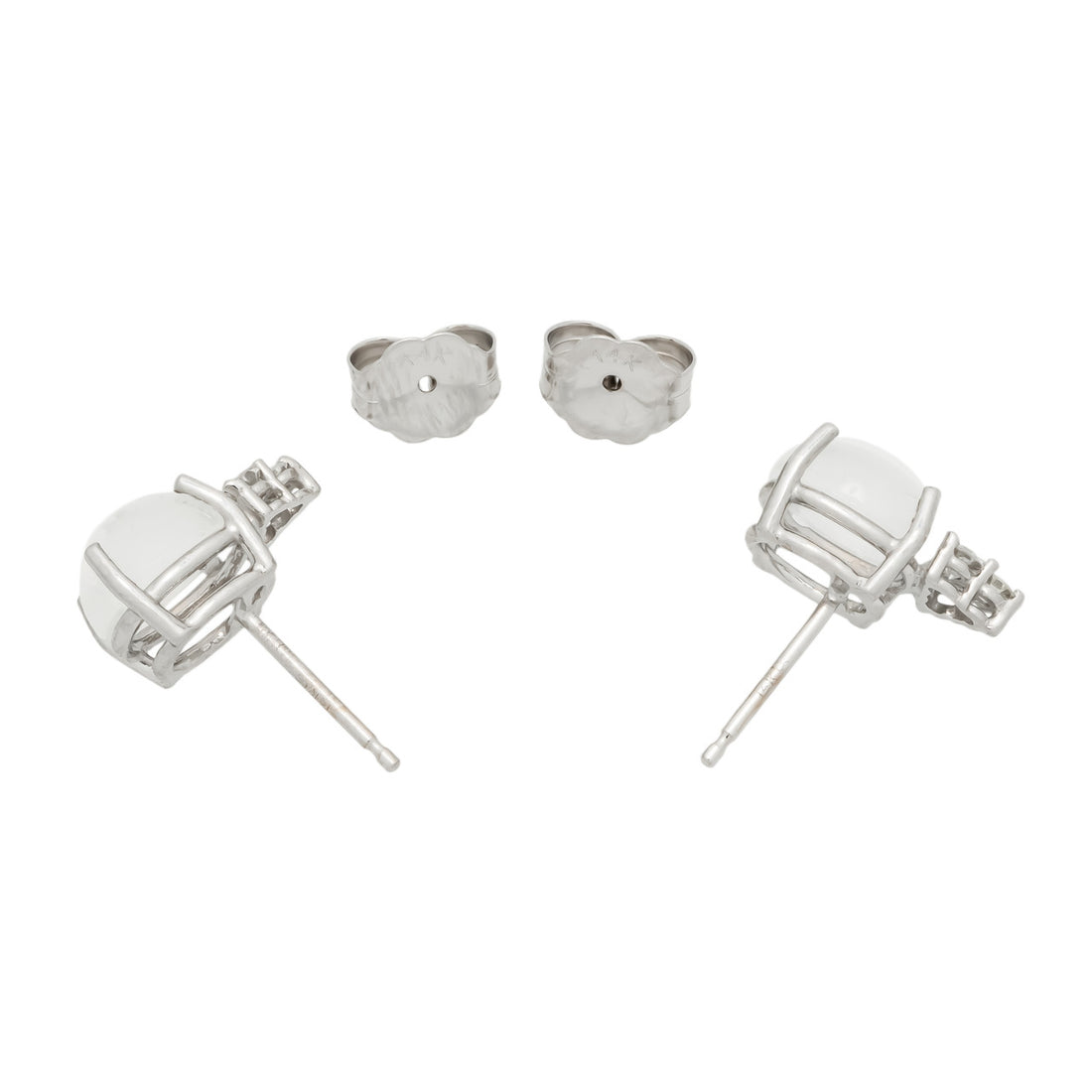 Peter Suchy 2.10 Carat Moonstone Diamond White Gold Earrings – image 5