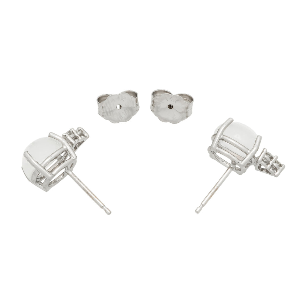 Peter Suchy 2.10 Carat Moonstone Diamond White Gold Earrings – image 5