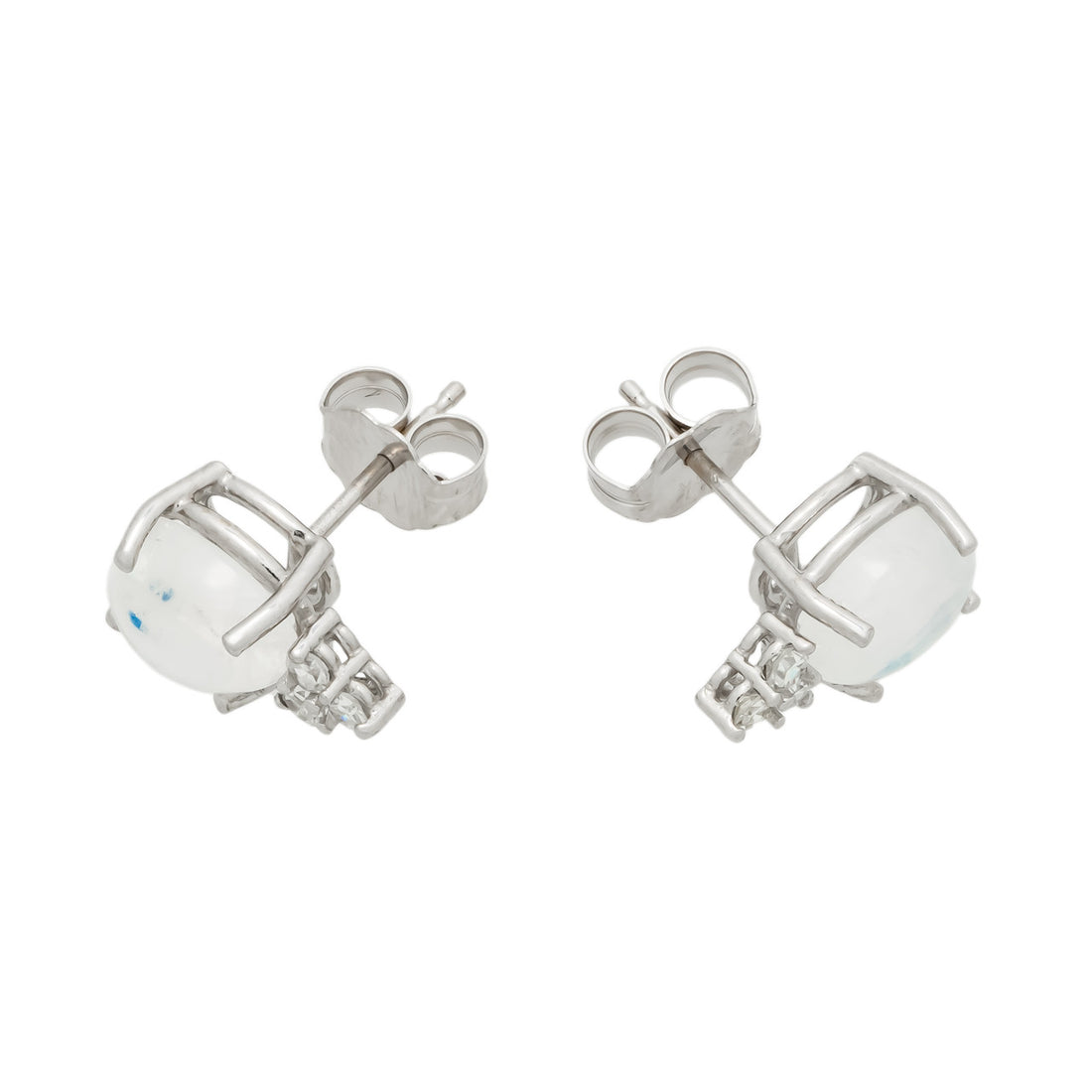 Peter Suchy 2.10 Carat Moonstone Diamond White Gold Earrings – image 3