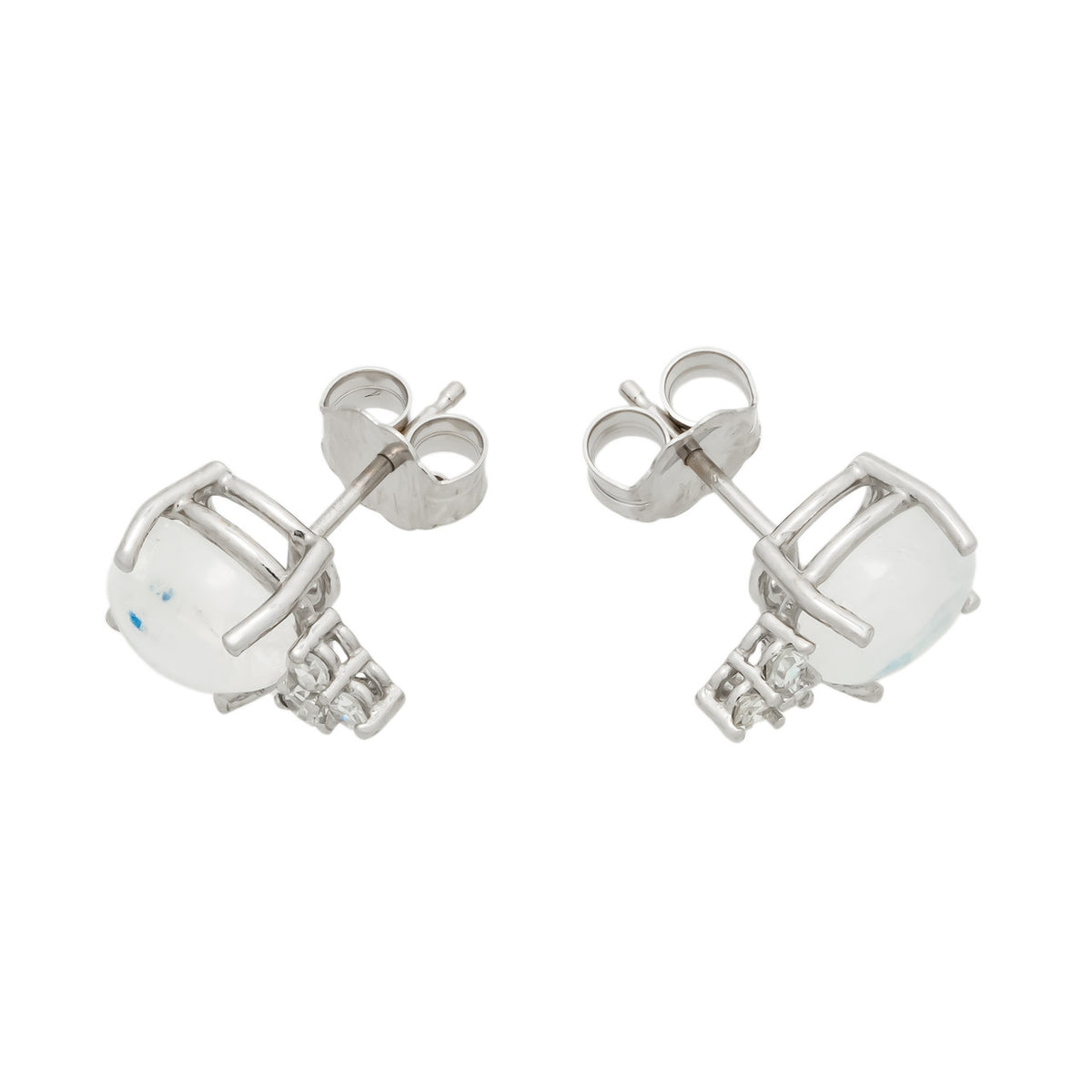 Peter Suchy 2.10 Carat Moonstone Diamond White Gold Earrings – image 3