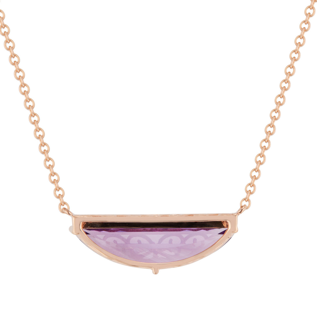 Peter Suchy 2.38 Carat Amethyst Diamond Rose Gold Necklace – image 5