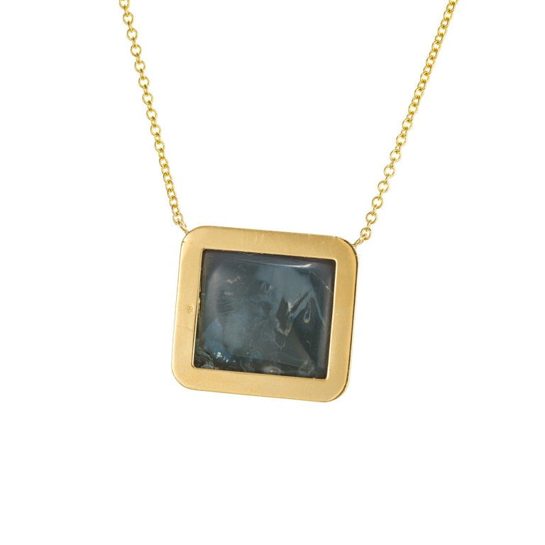 Peter Suchy GIA Certified 13.74 Carat Opal Diamond Ruby Yellow Gold Pendant – image 3