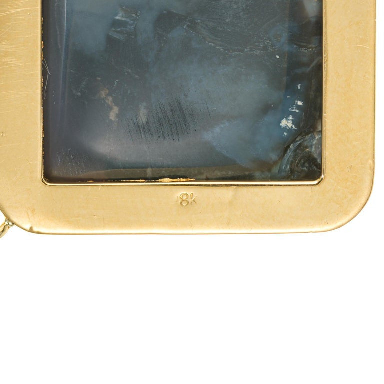 Peter Suchy GIA Certified 13.74 Carat Opal Diamond Ruby Yellow Gold Pendant – image 6