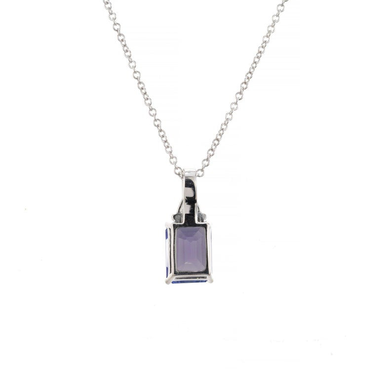 Peter Suchy 1.30 Carat Tanzanite Diamond White Gold Pendant Necklace – image 5