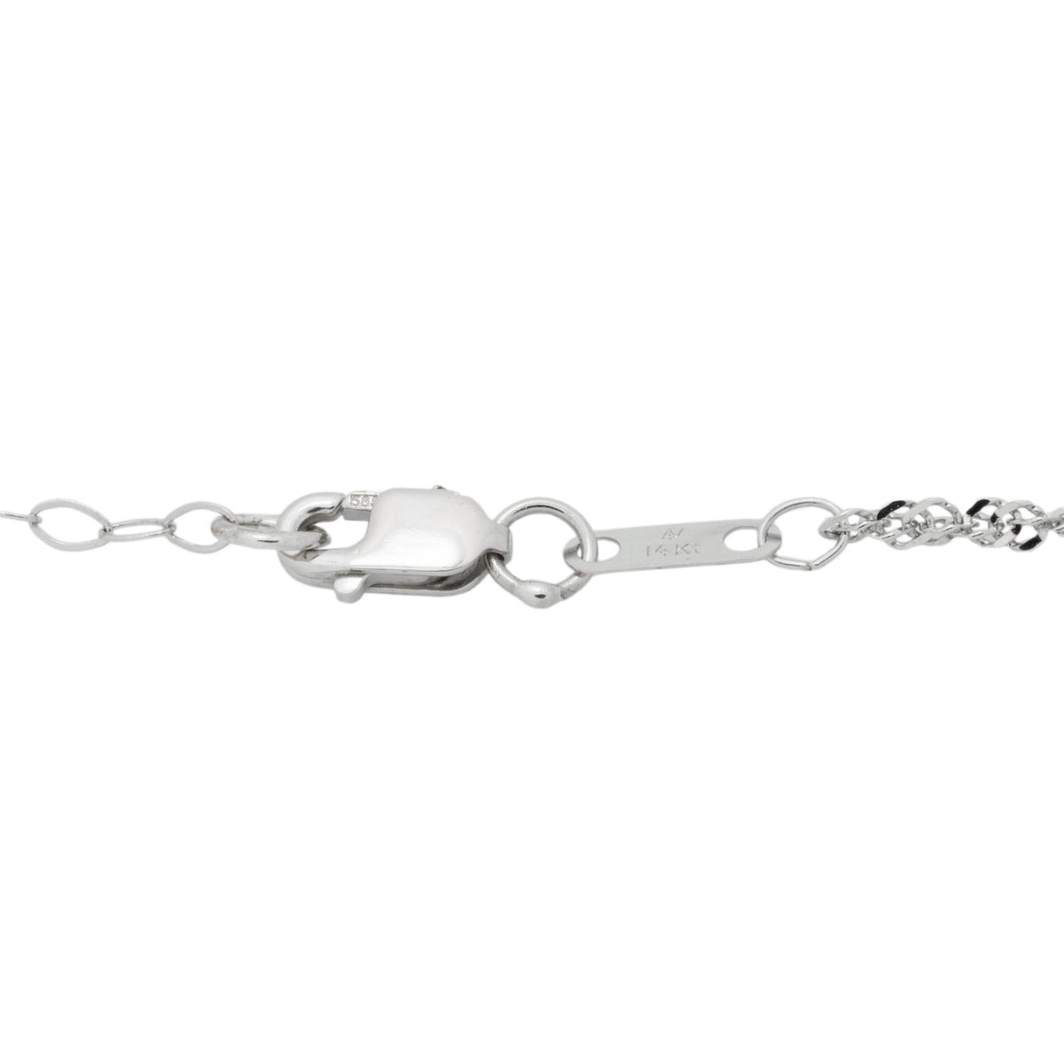 4.25 Carat Blue Topaz Diamond White Gold Necklace – image 5