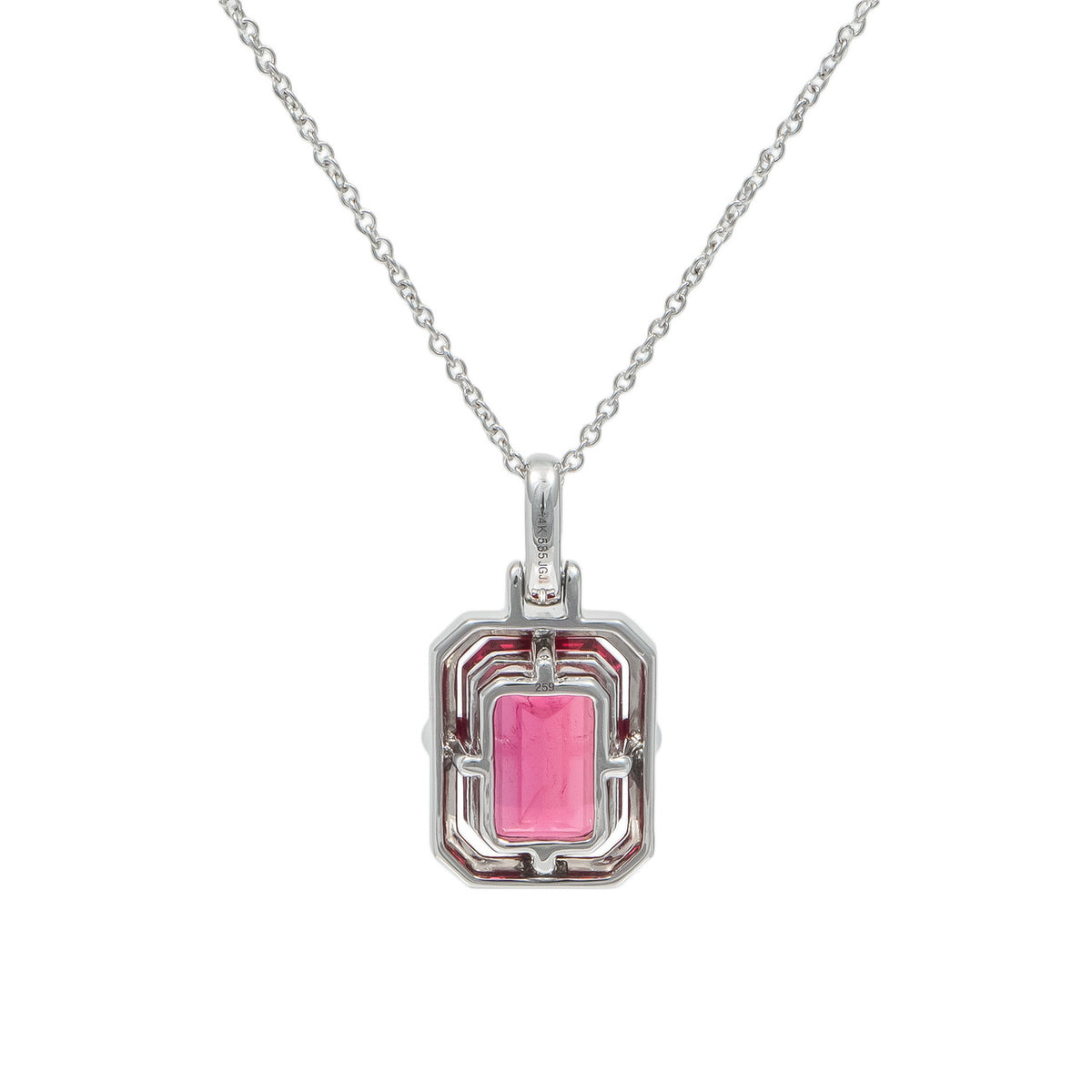 Peter Suchy 3.84 Carat Tourmaline Diamond White Gold Pendant Necklace – image 3