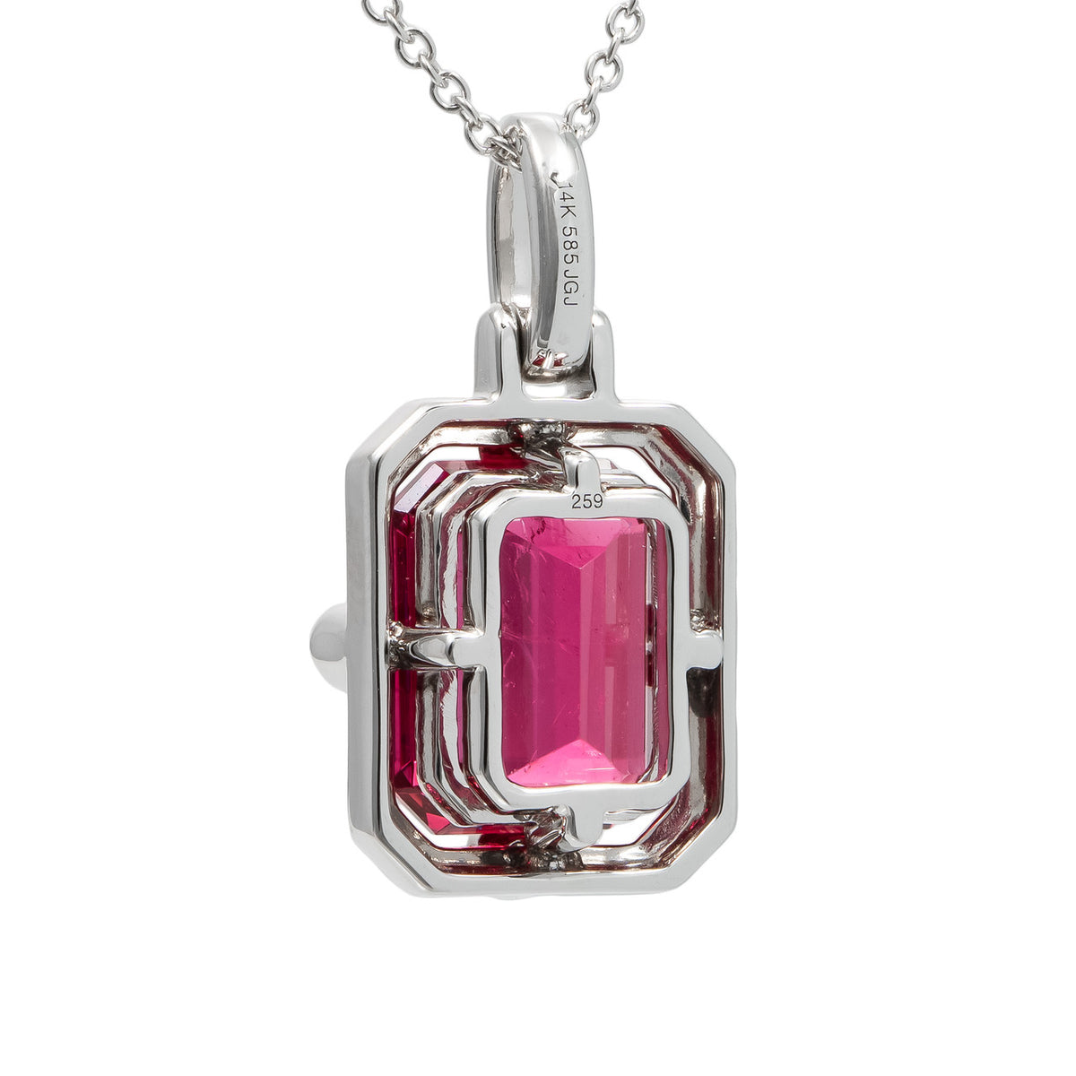 Peter Suchy 3.84 Carat Tourmaline Diamond White Gold Pendant Necklace – image 4