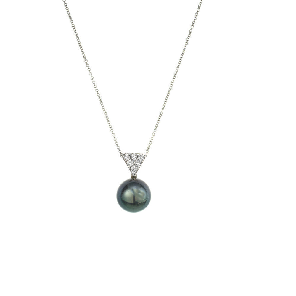 .20 Carat Diamond Pearl White Gold Pendant Necklace – image 2