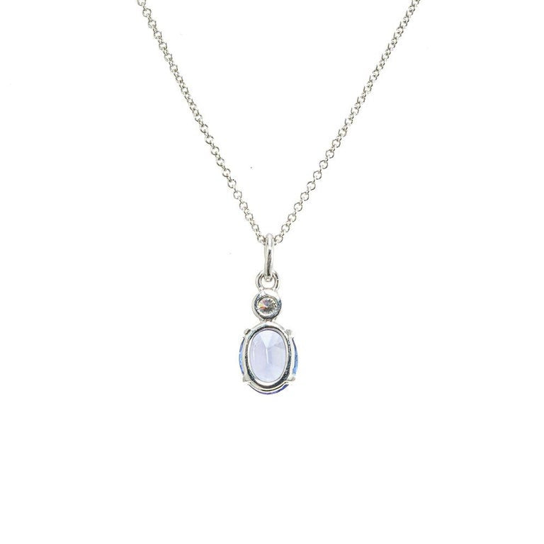 Peter Suchy 1.29 Carat Tanzanite Diamond White Gold Pendant Necklace – image 4