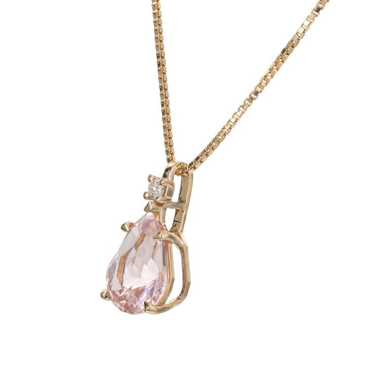 Peter Suchy 3.93 Carat Tourmaline Diamond Yellow Gold Pendant Necklace – image 2
