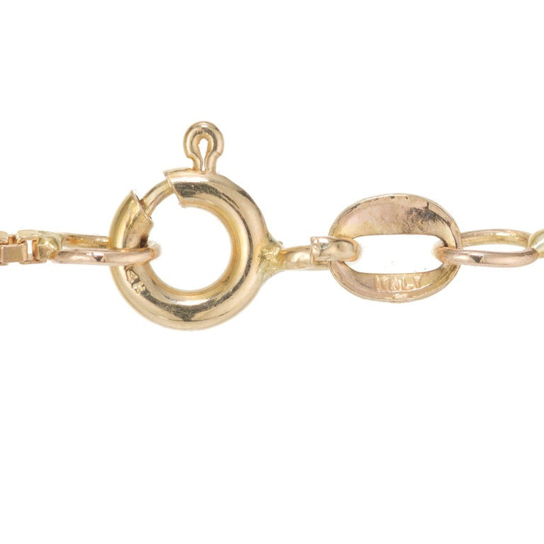 Peter Suchy 3.93 Carat Tourmaline Diamond Yellow Gold Pendant Necklace – image 4