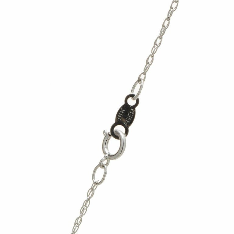 Peter Suchy 2.25 Carat Aquamarine Diamond White Gold Pendant Necklace – image 5