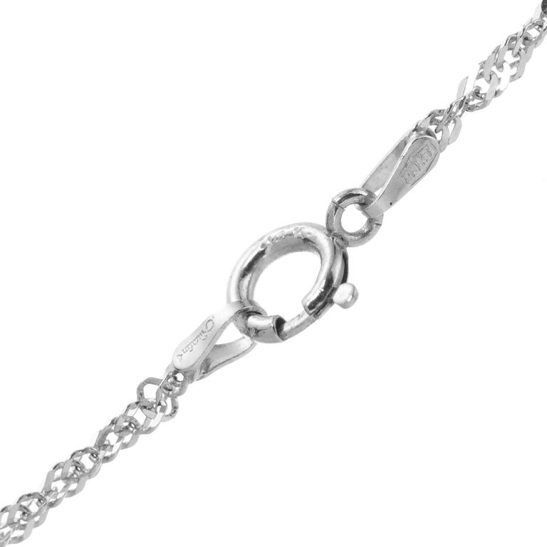 Peter Suchy 16.12 Blue Topaz Diamond White Gold Pendant Necklace – image 5