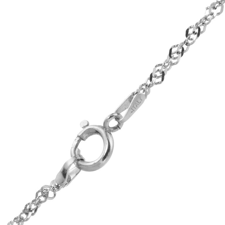 Peter Suchy 16.12 Blue Topaz Diamond White Gold Pendant Necklace – image 6