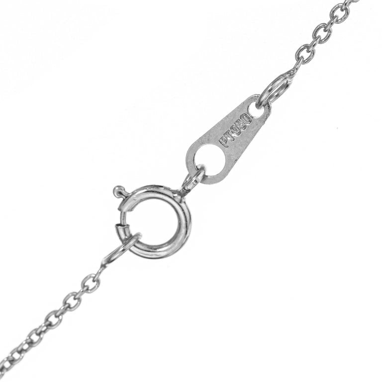 GIA Certified 7.00 Carat Aqua Peal Diamond Platinum Victorian Pendant Necklace – image 5