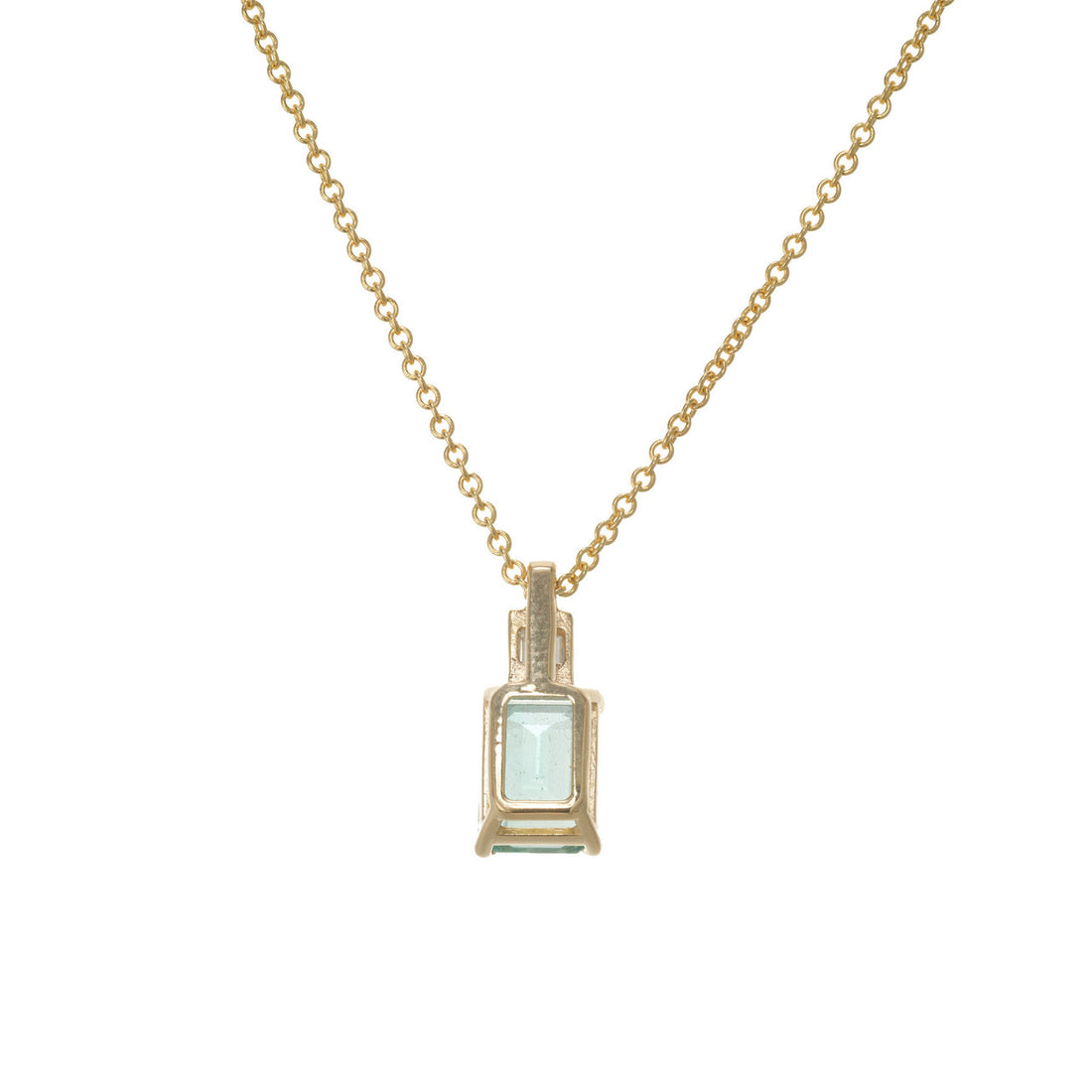 Peter Suchy GIA Certified 1.89 Carat Emerald Diamond Yellow Gold Pendant – image 5