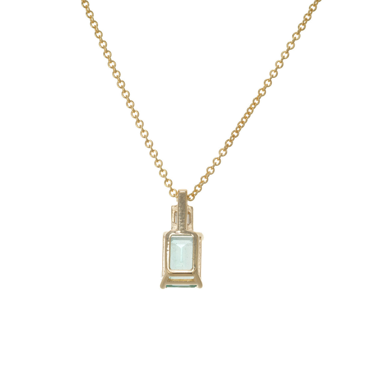 Peter Suchy GIA Certified 1.89 Carat Emerald Diamond Yellow Gold Pendant – image 5