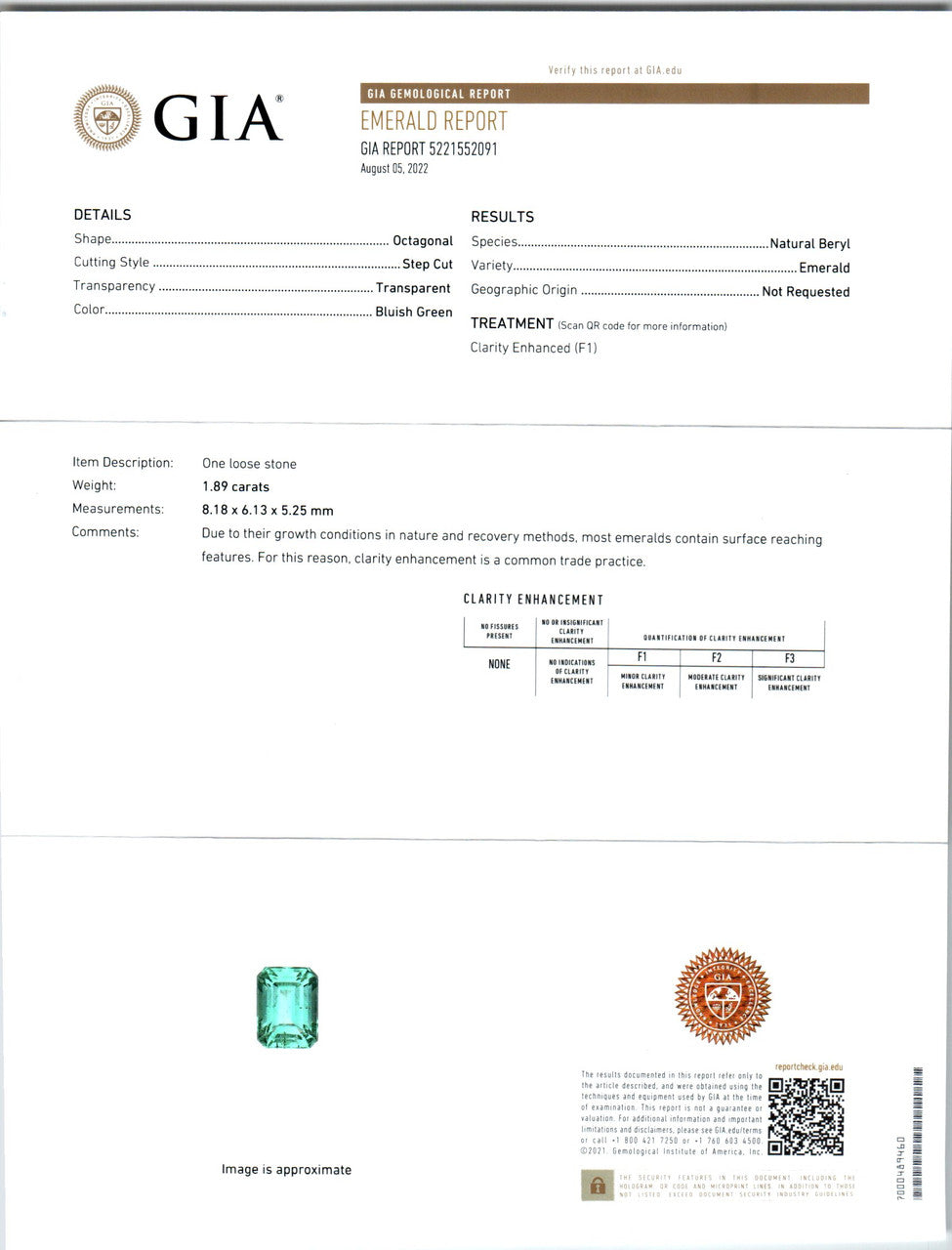 Peter Suchy GIA Certified 1.89 Carat Emerald Diamond Yellow Gold Pendant – image 3