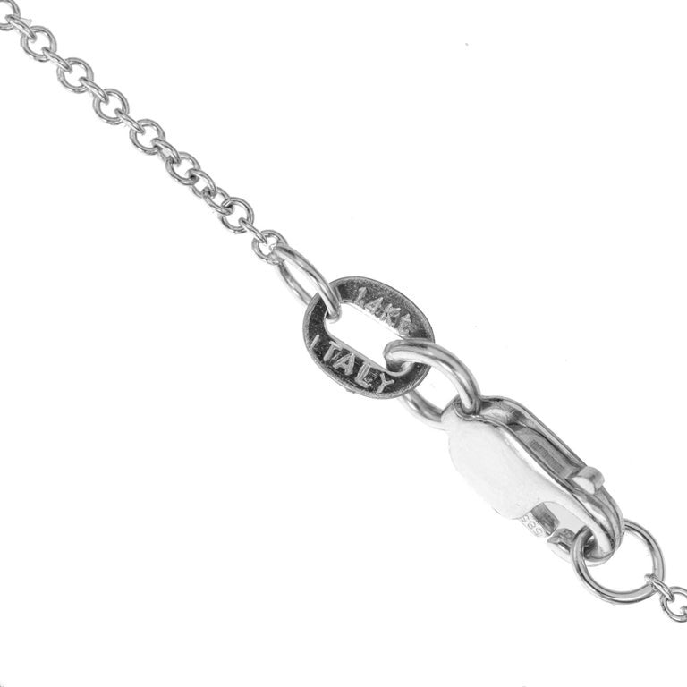 6.75 Carat Kite Shaped Aqua Diamond White Gold Pendant Necklace – image 4
