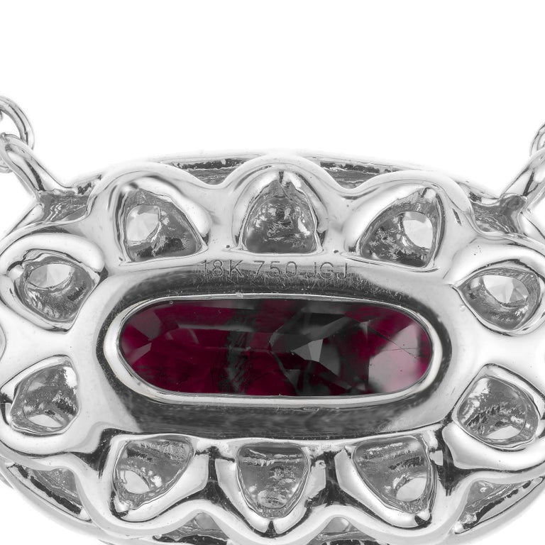 Peter Suchy GIA Certified 1.35 Carat Ruby Diamond Pendant Necklace – image 5