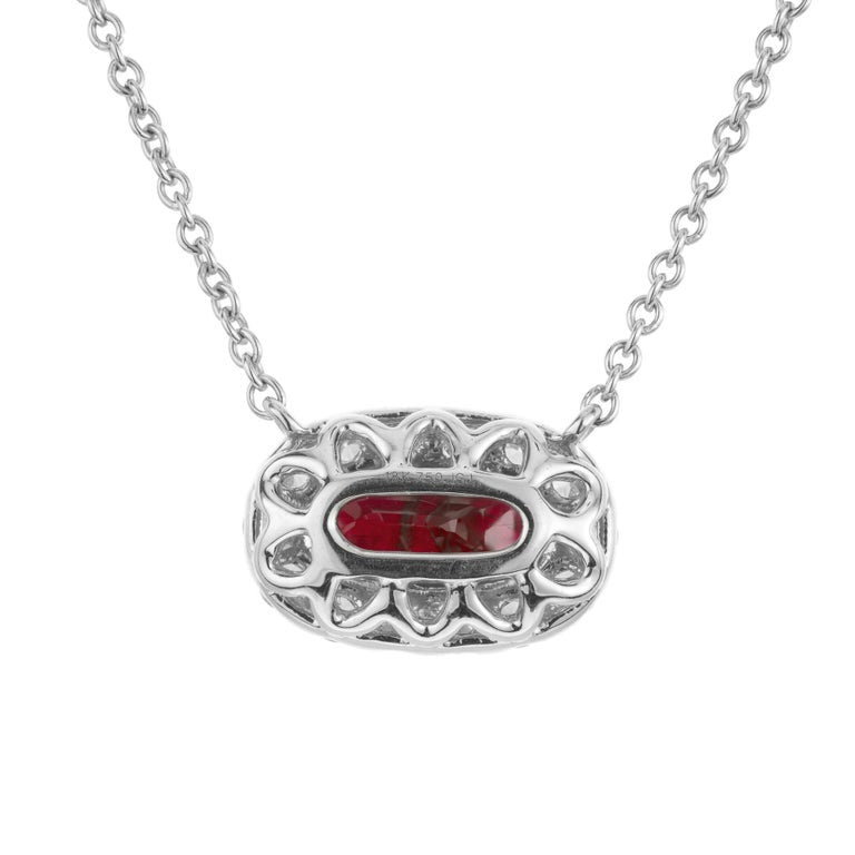 Peter Suchy GIA Certified 1.35 Carat Ruby Diamond Pendant Necklace – image 6