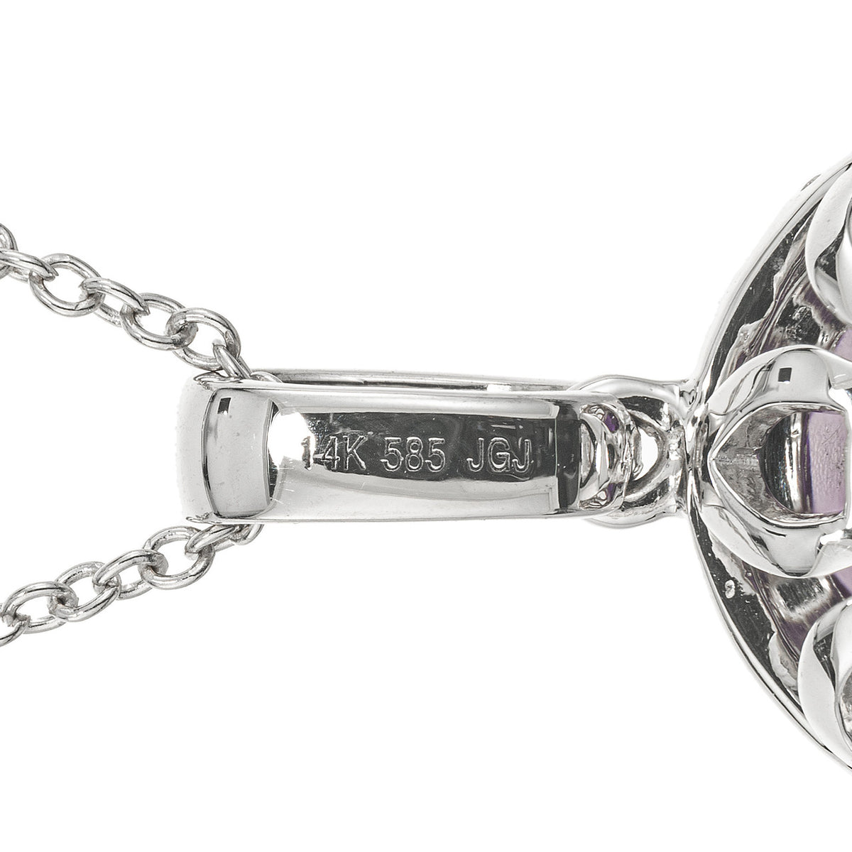 Peter Suchy 4.54 Carat Amethyst Diamond White Gold Pendant Necklace – image 5