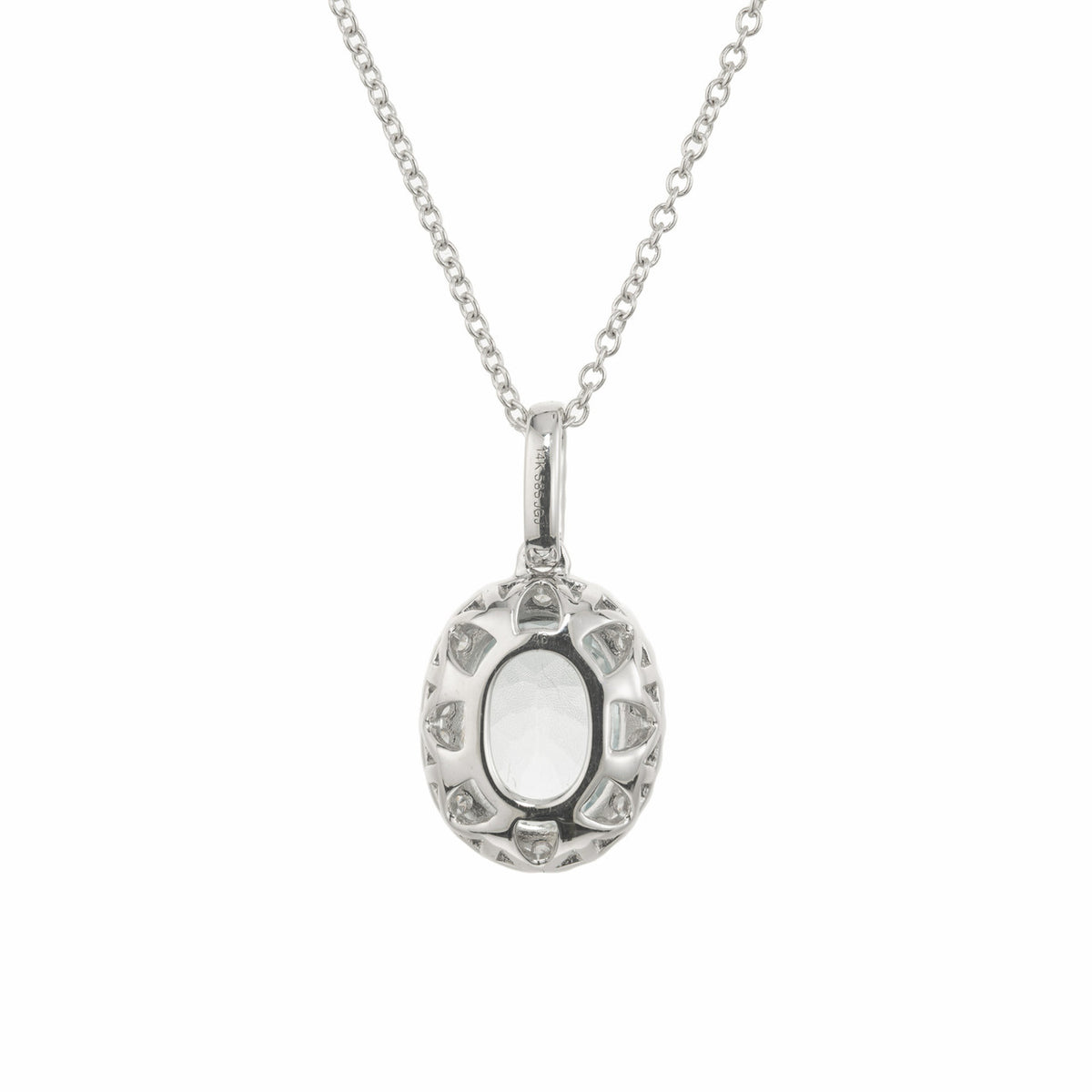 Peter Suchy 1.63 Carat Aquamarine Diamond White Gold Pendant Necklace – image 4