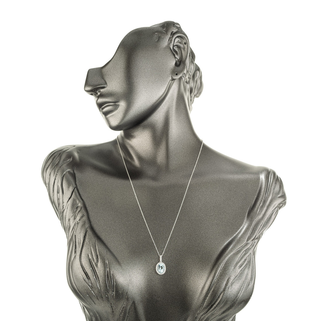 Peter Suchy 1.63 Carat Aquamarine Diamond White Gold Pendant Necklace – image 7