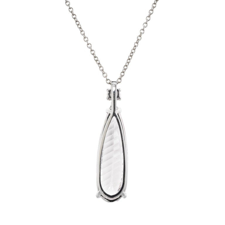 Peter Suchy 6.56 Carat Tourmaline Diamond Platinum Pendant Necklace – image 5