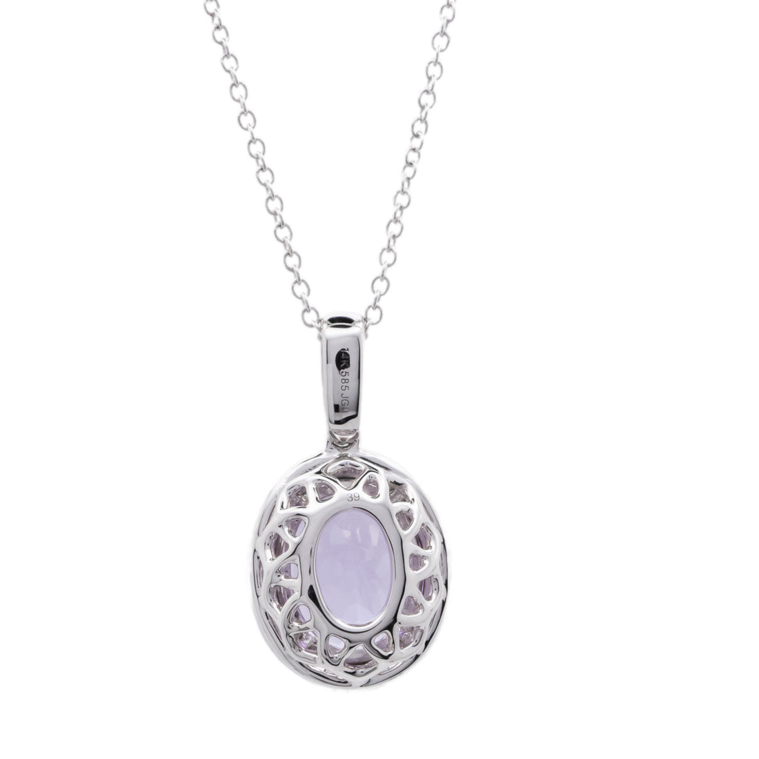 Peter Suchy 4.80 Carat Amethyst Diamond White Gold Pendant Necklace – image 2
