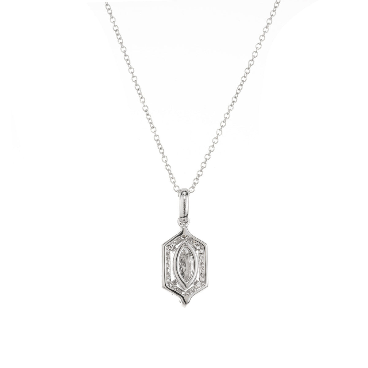Peter Suchy .33 Carat Red Flash Opal Diamond White Gold Pendant Necklace – image 4