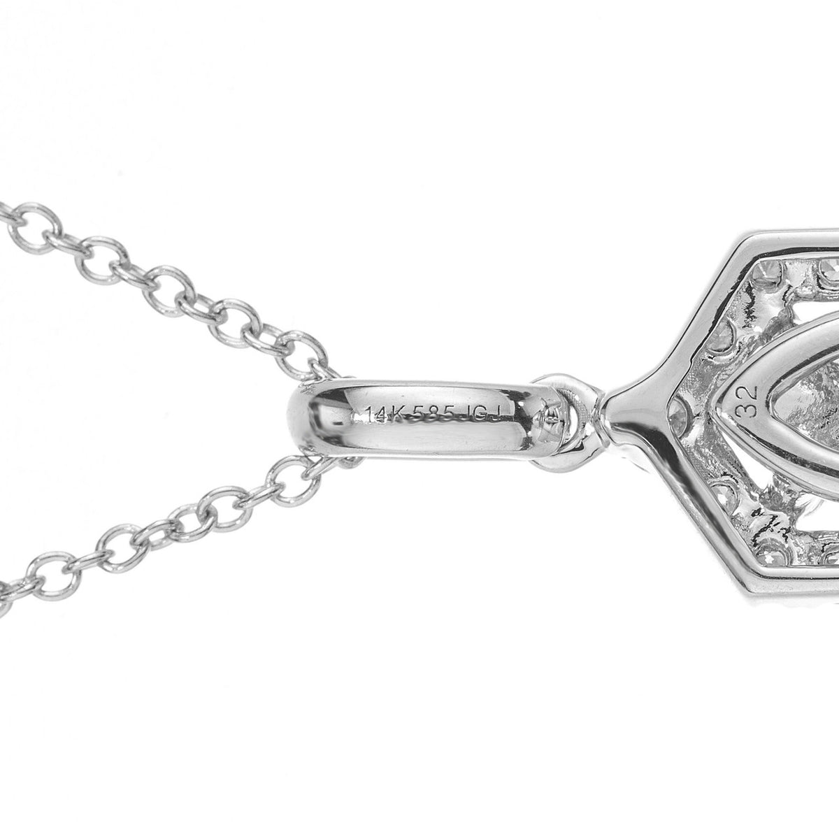 Peter Suchy .33 Carat Red Flash Opal Diamond White Gold Pendant Necklace – image 6